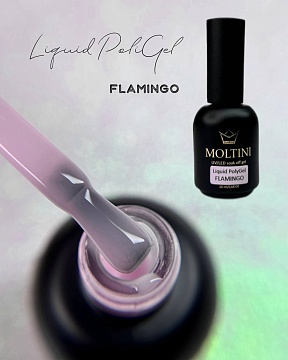 Жидкий полигель, Moltini “FLAMINGO” Холодно-розовый (20 мл)