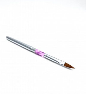 Кисть для акрила Kyassi Nail №6, металлическая ручка с колпачком