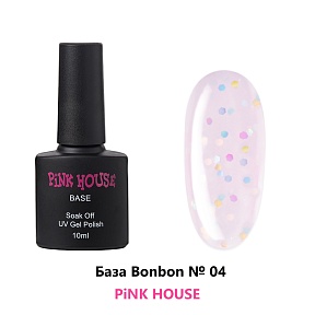 Pink House, Камуфлирующая база "Bonbon" 04- с шестигранниками, 10 мл