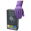 Перчатки BENOVY нитриловые текстурированные ,сиреневые размер S, 50 пар/уп (3,5 гр)