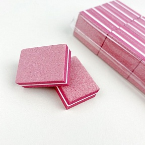 Бафик Kristaller для ногтей малый 25 шт/уп, Ярко-розовый (3,5*2,5 см)