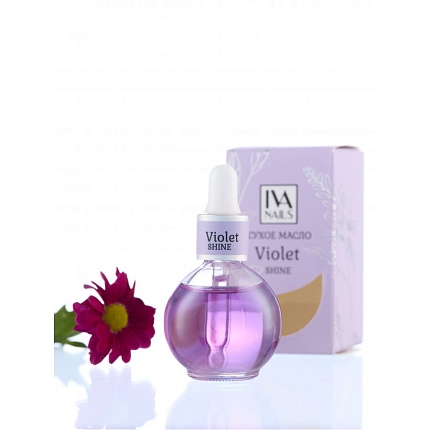 IVA Nails, Сухое масло "Violet" с шиммером 12 мл.