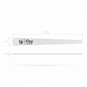 Пилка "Капля" двухсторонняя на деревянной основе (Foxy Basic), 100/180