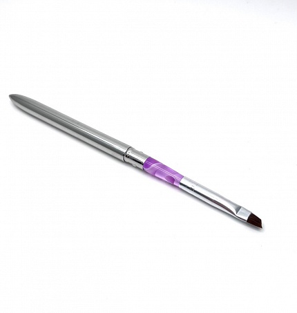 Кисть для геля Kyassi Nail №6 скошенная, , металлическая ручка с колпачком