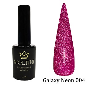 Гель-лак светоотражающий Moltini Galaxy Neon № 004 (12 мл)
