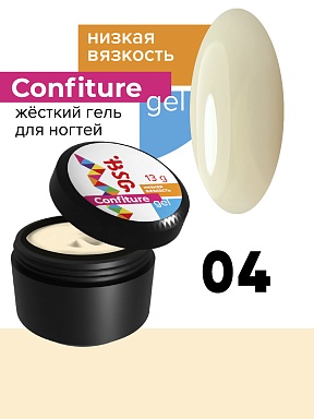 BSG, Жёсткий гель для наращивания Confiture №04 Низкая вязкость - Молочно-персиковый (13 г)