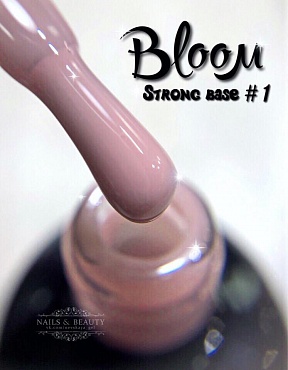 База Bloom Strong жесткая оттенок №01 (холодный розовый), 15 мл