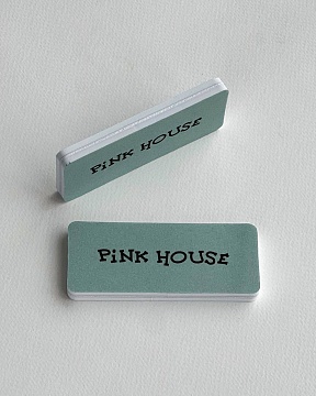 Pink House, Полировщик для ногтей прямоугольный, 400/4000 грит.