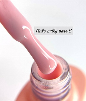 Pinky milky rubber base камуфлирующая база № 6 (10 мл)