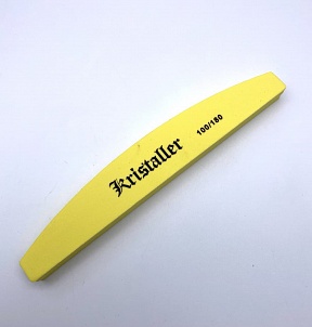 Бафик Kristaller для ногтей лодка 100/180 (жёлтый)