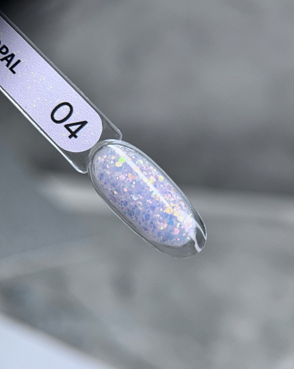 Must Have, Жёсткий моделирующий гель-желе с шестигранниками опал, Magic Opal №04 (15 мл)