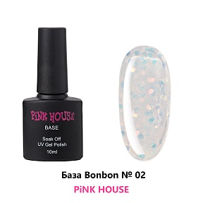 Pink House, Камуфлирующая база "Bonbon" 02- с шестигранниками, 10 мл