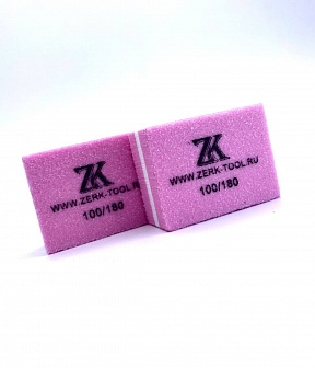Баф плоский ZERK mini, 100*180 розовый (50 шт/уп)