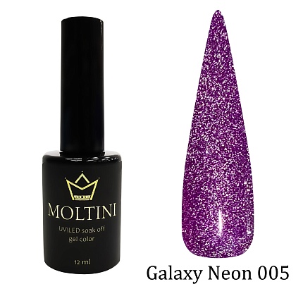 Гель-лак светоотражающий Moltini Galaxy Neon № 005 (12 мл)