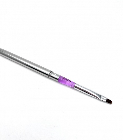 Кисть для геля Kyassi Nail №4 прямая, металлическая ручка с колпачком