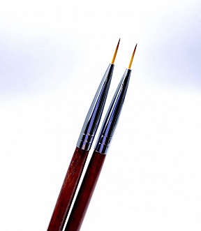 Кисть Nail Art для дизайна "волосок" 11 мм, красное дерево (в тубе)