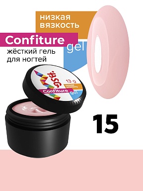 BSG, Жёсткий гель для наращивания Confiture №15 Низкая вязкость - Розовый кварц (13 г)