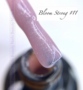 База Bloom Strong жесткая оттенок №11 (ярко-розовый с блёстками), 15 мл