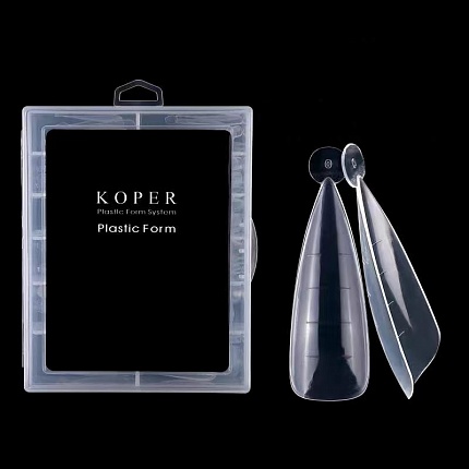 Koper. Верхние формы для наращивания ногтей 120 шт в боксе (миндаль)