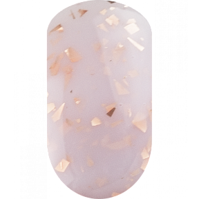 IVA Nails,Base Potal White-  молочно-розовая с золотой поталью 8 мл.