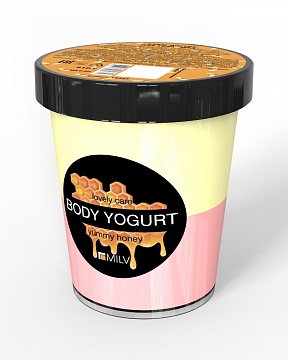 Крем-йогурт MILV двухцветный "Мёд" ( 210 г)