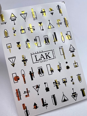 Слайдер дизайн LAK F (Фольга) №017 Золото