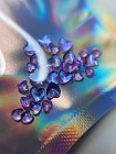 Объёмный дизайн "Фигурки сердечки" фиолетово-синий арт.4232, 4 мм и 6 мм (30 шт/уп)