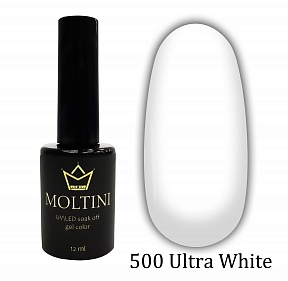 MOLTINI гель-лак Classic №500 Ultra White (12мл.)